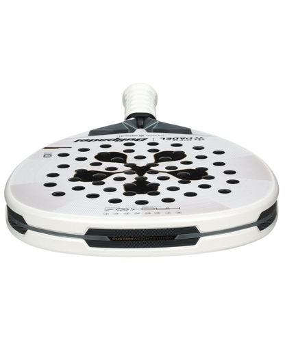 BULLPADEL Hack 04 Premier Padel 2026 padel racket with black and yellow design, featuring ergonomic grip and lightweight frame.